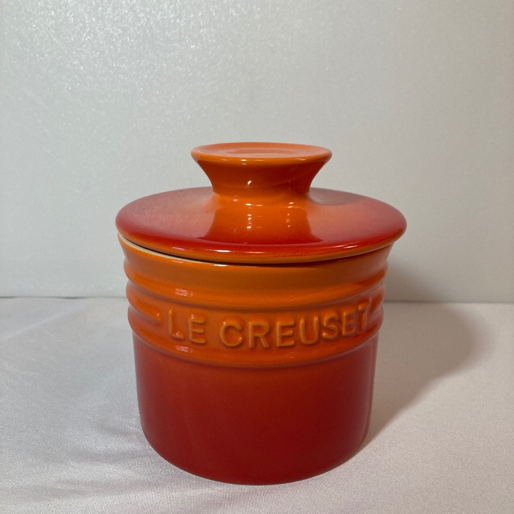New Le Creuset Butter Crock in Flame
